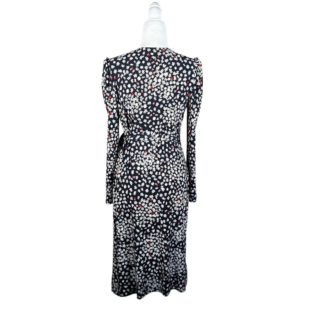 ANN TAYLOR Petite Floral Puff Sleeve Wrap Dress - Picture 5 of 13